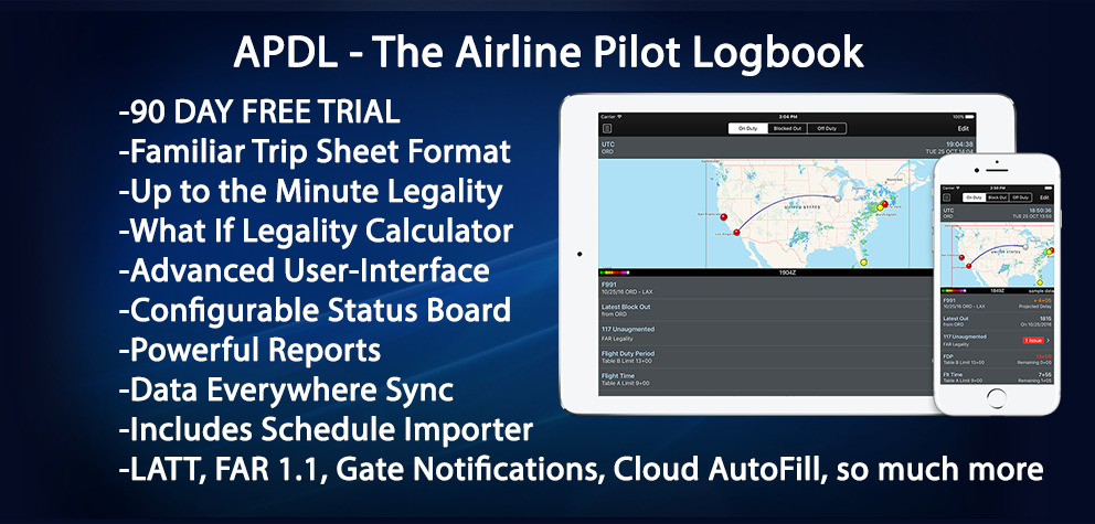 APDL - THE Airline Pilot Logbook