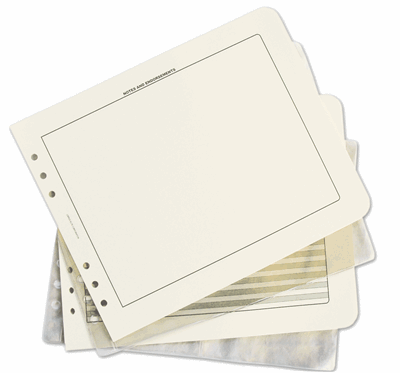 Notes, Endorsement, Memo Pages for Full Size Binders