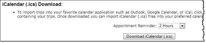 iCalendar Export